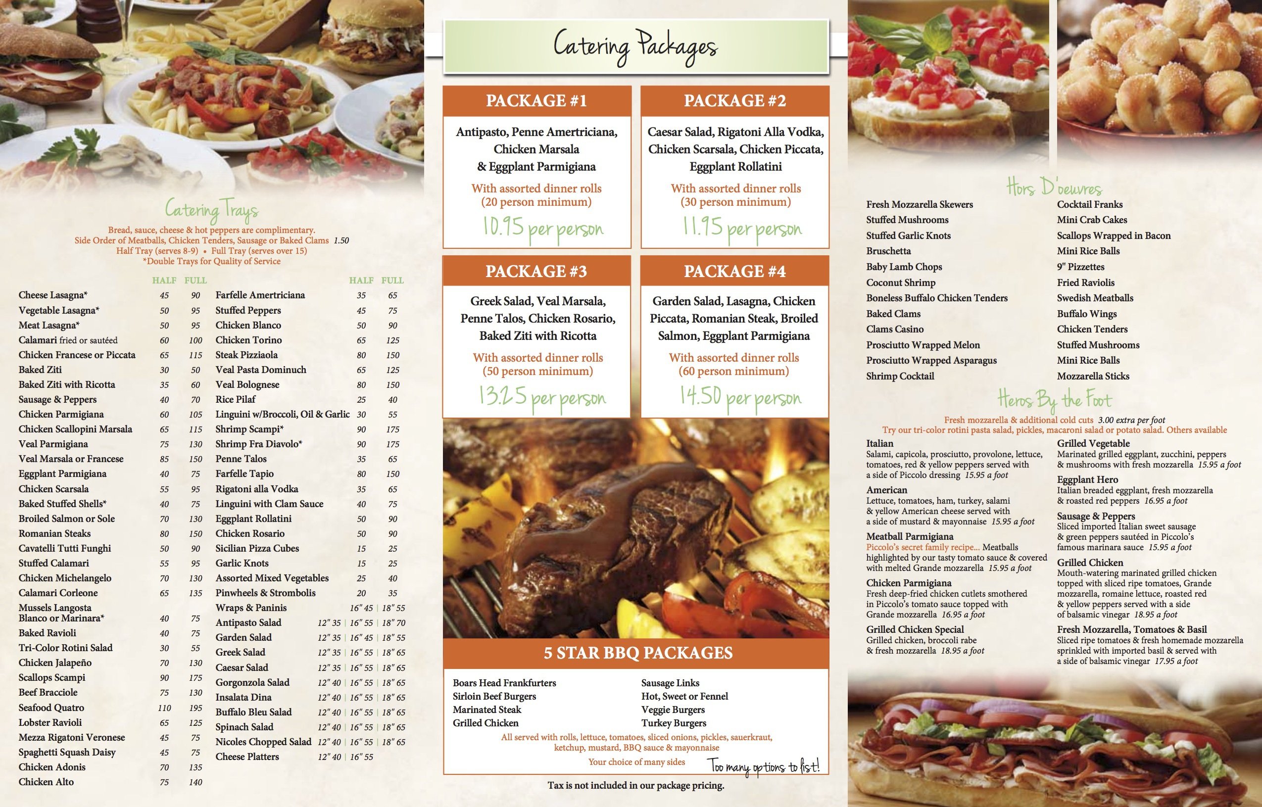 OffPremise Catering Piccolo Ristorante Bellmore, NY